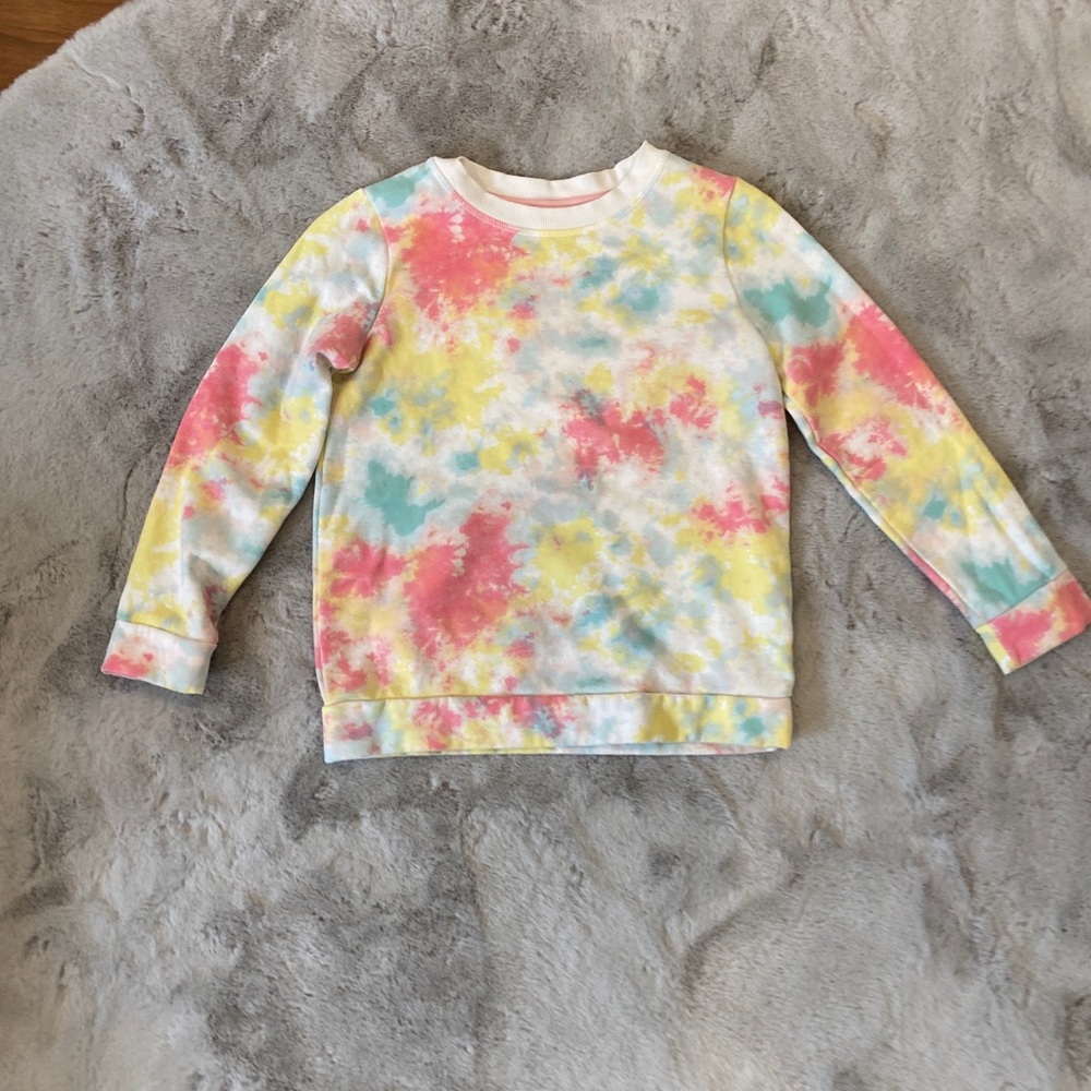cat and jacks girls tie dye sweatshirt size large 10/12